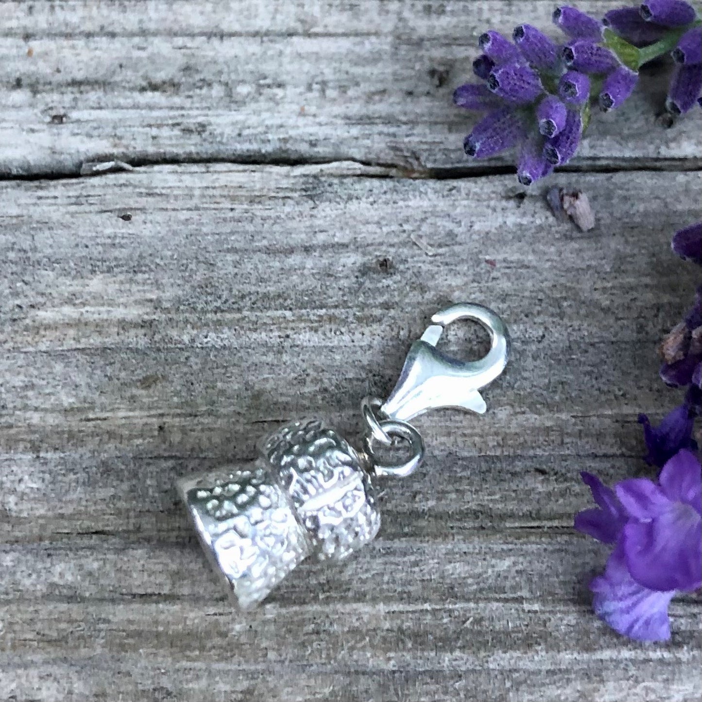 Champagne Cork Charm, Sliver