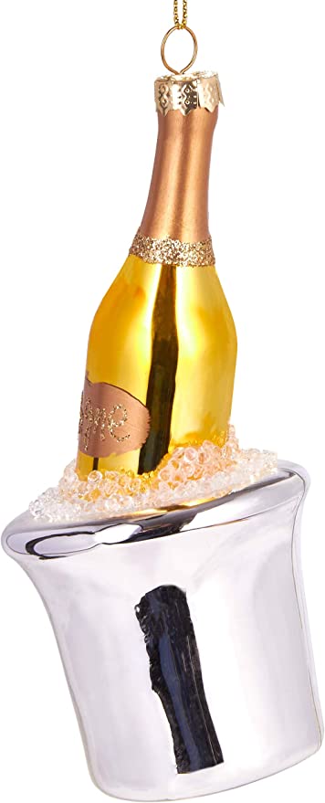 Julgranskula Champagnekylare med flaska