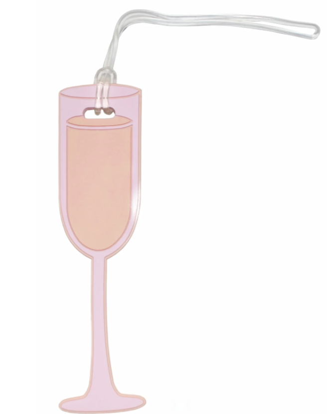 Luggage Tag - Champagne Bottle or Glass
