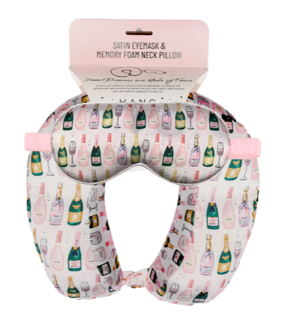 Pillow & Eye Mask - Champagne