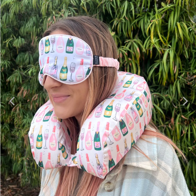 Pillow & Eye Mask - Champagne