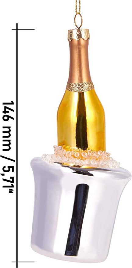 Julgranskula Champagnekylare med flaska
